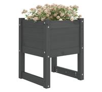 Berkfield Home Planter Grey 40x40x52.5 cm Solid Wood Pine Berkfield Home Grey 40x40x52.5 cm