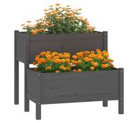 Berkfield Home Planter Grey 84.5x84x75 cm Solid Wood Pine Berkfield Home Grey 84.5x84x75 cm