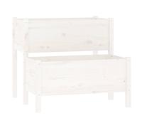 Berkfield Home Planter White 84.5x84x75 cm Solid Wood Pine Berkfield Home White 84.5x84x75 cm