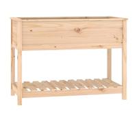 Berkfield Home Planter with Shelf 111.5x54x81 cm Solid Wood Pine in Natural Berkfield Home Natural 111.5x54x81 cm