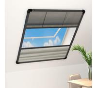 Berkfield Home Plisse Insect Screen for Windows Aluminium 80x100cm with Shade in Black | Size: 80x100 cm Berkfield Home Black 80x100 cm