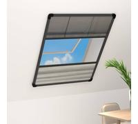 Berkfield Home Plisse Insect Screen for Windows Aluminium 80x120 cm with Shade in Black Berkfield Home Black 80x120 cm