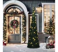 Berkfield Home Pop-up String Artificial Pre-lit Christmas Tree Green 150 cm Berkfield Home Green