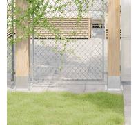 Berkfield Home Post Bases Square 12 pcs Silver 141x141 mm Galvanised Steel Berkfield Home Silver