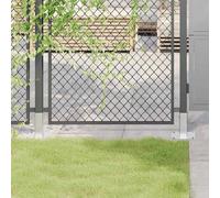 Berkfield Home Post Bases Square 12 pcs Silver 51x51 mm Galvanised Steel Berkfield Home Silver