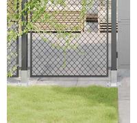 Berkfield Home Post Bases Square 12 pcs Silver 71x71 mm Galvanised Steel Berkfield Home Silver