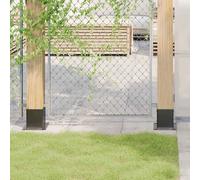 Berkfield Home Post Bases Square 4 pcs Anthracite 121x121 mm Powder-coated Steel Berkfield Home Multicolor