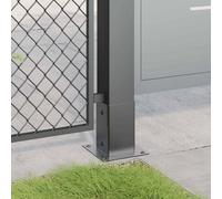 Berkfield Home Post Bases Square 4 pcs Anthracite 81x81 mm Powder-coated Steel in Black Berkfield Home Black