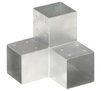 Berkfield Home Post Connector Y Shape Galvanised Metal 101x101 mm in Silver Berkfield Home Silver