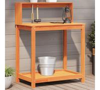 Berkfield Home Potting Table with Shelves Brown 82.5x50x109.5 cm Solid Wood Pine Berkfield Home Brown 82.5x50x109.5 cm