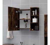 Berkfield Home Practical Bathroom Mirror Cabinet Smoked Oak 62.5x20.5x64cm Engin in Brown | Size: 62.5x20.5x64 cm Berkfield Home Brown 62.5x20.5x64 cm