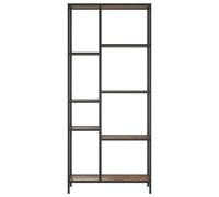 Berkfield Home Practical Book Shelf 80x30x180 cm Steel & Engineered Wood in Brown | Size: 80 x 30 x 180 cm Berkfield Home Brown 80 x 30 x 180 cm