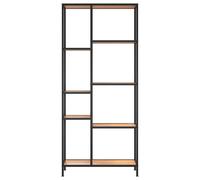 Berkfield Home Practical Book Shelf 80x30x180 cm Steel & Engineered Wood in Brown | Size: 80 x 30 x 180 cm Berkfield Home Brown 80 x 30 x 180 cm