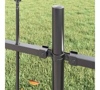 Berkfield Home Practical Garden Fence with Spear Top Grey 3.4x0.6 m Steel Berkfield Home Grey