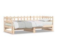 Berkfield Home Pull-out Day Bed 2x(90x200) cm Solid Wood Pine in Brown Berkfield Home Brown