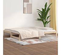 Berkfield Home Pull-out Day Bed 2x(90x200) cm Solid Wood Pine in Brown Berkfield Home Brown