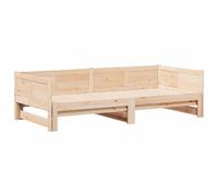 Berkfield Home Pull-out Day Bed 90x200 cm Solid Wood Pine in Natural Berkfield Home Natural 90x200 cm