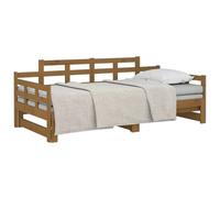 Berkfield Home Pull-out Day Bed Honey Brown Solid Wood Pine 2x(90x190) cm Berkfield Home Brown