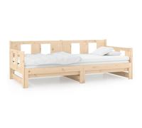 Berkfield Home Pull-out Day Bed Solid Wood Pine 2x(90x190) cm in Light Brown Berkfield Home Light Brown