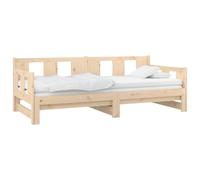 Berkfield Home Pull-out Day Bed Solid Wood Pine 2x(90x190) cm in Light Brown Berkfield Home Light Brown