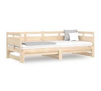 Berkfield Home Pull-out Day Bed Solid Wood Pine 2x(90x200) cm in Light Tan Berkfield Home Light Tan