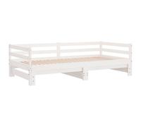 Berkfield Home Pull-out Day Bed White 2x(80x200) cm Solid Wood Pine Berkfield Home White