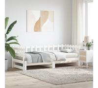 Berkfield Home Pull-out Day Bed White 2x(90x190) cm Solid Wood Pine Berkfield Home White