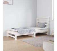 Berkfield Home Pull-out Day Bed White 2x(90x190) cm Solid Wood Pine Berkfield Home White