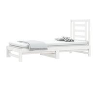 Berkfield Home Pull-out Day Bed White 2x(90x200) cm Solid Wood Pine Berkfield Home White