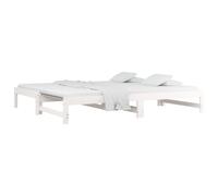 Berkfield Home Pull-out Day Bed White 2x(90x200) cm Solid Wood Pine Berkfield Home White