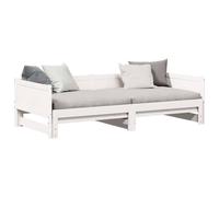 Berkfield Home Pull-out Day Bed White 90x200 cm Solid Wood Pine Berkfield Home White 90x200 cm