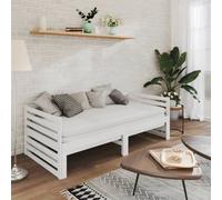 Berkfield Home Pull-out Day Bed White Solid Pinewood 2x(90x200) cm Berkfield Home White