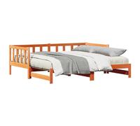 Berkfield Home Pull-out Day Bed without Mattress Wax Brown 2x(90x190) cm Berkfield Home Brown