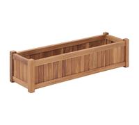 Berkfield Home Raised Bed 100x30x25 cm Solid Teak Wood in Brown | Size: 100 x 30 x 25 cm Berkfield Home Brown 100 x 30 x 25 cm