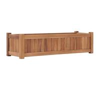 Berkfield Home Raised Bed 100x30x25 cm Solid Teak Wood in Brown | Size: 100 x 30 x 25 cm Berkfield Home Brown 100 x 30 x 25 cm