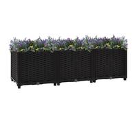Berkfield Home Raised Bed 120x40x38 cm Polypropylene in Black | Size: 120 x 40 x 38 cm Berkfield Home Black 120 x 40 x 38 cm