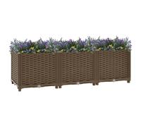 Berkfield Home Raised Bed 120x40x38 cm Polypropylene in Brown | Size: 120 x 40 x 38 cm Berkfield Home Brown 120 x 40 x 38 cm