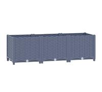 Berkfield Home Raised Bed 120x40x38 cm Polypropylene in Grey | Size: 120 x 40 x 38 cm Berkfield Home Grey 120 x 40 x 38 cm
