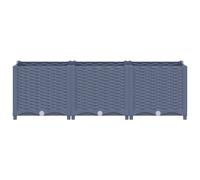 Berkfield Home Raised Bed 120x40x38 cm Polypropylene in Grey | Size: 120 x 40 x 38 cm Berkfield Home Grey 120 x 40 x 38 cm