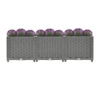 Berkfield Home Raised Bed 120x40x38 cm Polypropylene in Grey | Size: 120 x 40 x 38 cm Berkfield Home Grey 120 x 40 x 38 cm