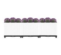 Berkfield Home Raised Bed 120x40x38 cm Polypropylene in White | Size: 120 x 40 x 38 cm Berkfield Home White 120 x 40 x 38 cm