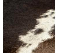 Berkfield Home Real Cow Hide Rug Black 150x170 cm | Size: 100 cm diameter Berkfield Home Black 100 cm diameter