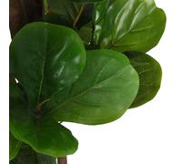 Berkfield Home Realistic Artificial Fiddle Leaf Fig Tree 134 Leaves 120 cm Green Berkfield Home Green