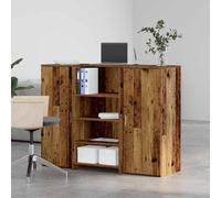 Berkfield Home Reception Desk Old Wood 135x50x103.5 cm Engineered Wood in Brown Berkfield Home Brown 135x50x103.5 cm