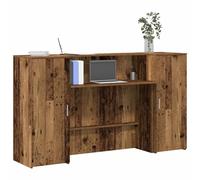 Berkfield Home Reception Desk Old Wood 180x50x103.5 cm Engineered Wood in Brown Berkfield Home Brown 180x50x103.5 cm