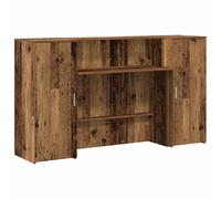 Berkfield Home Reception Desk Old Wood 180x50x103.5 cm Engineered Wood in Brown Berkfield Home Brown 180x50x103.5 cm