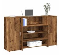 Berkfield Home Reception Desk Old Wood 180x50x103.5 cm Engineered Wood in Brown Berkfield Home Brown 180x50x103.5 cm
