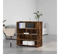 Berkfield Home Reception Desk Smoked Oak 100x50x103.5 cm Engineered Wood in Brown Berkfield Home Brown 100x50x103.5 cm