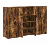 Berkfield Home Reception Desk Smoked Oak 155x50x103.5 cm Engineered Wood in Brown Berkfield Home Brown 155x50x103.5 cm