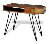 Berkfield Home Reclaimed Solid Wood Desk with Iron Pin Legs Berkfield Home Multicolor